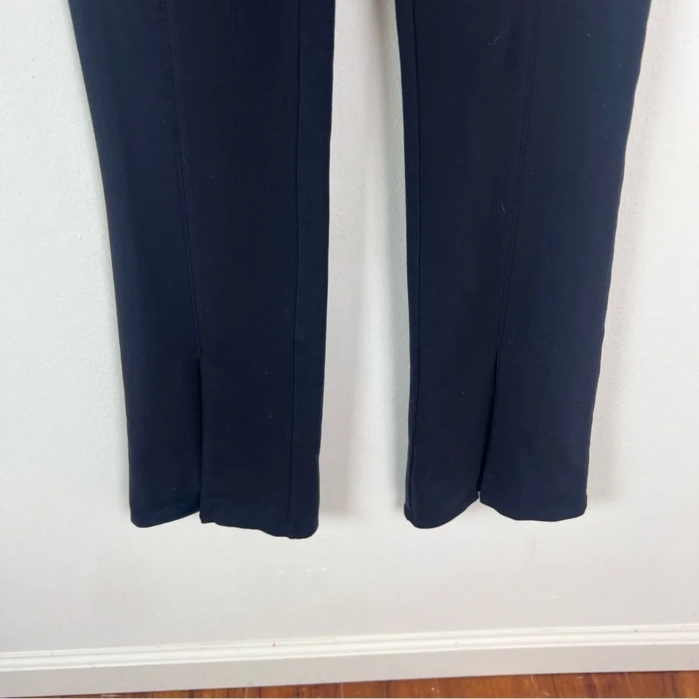ALO High Rise Split Hem Flare Yoga Pants Black Size XS